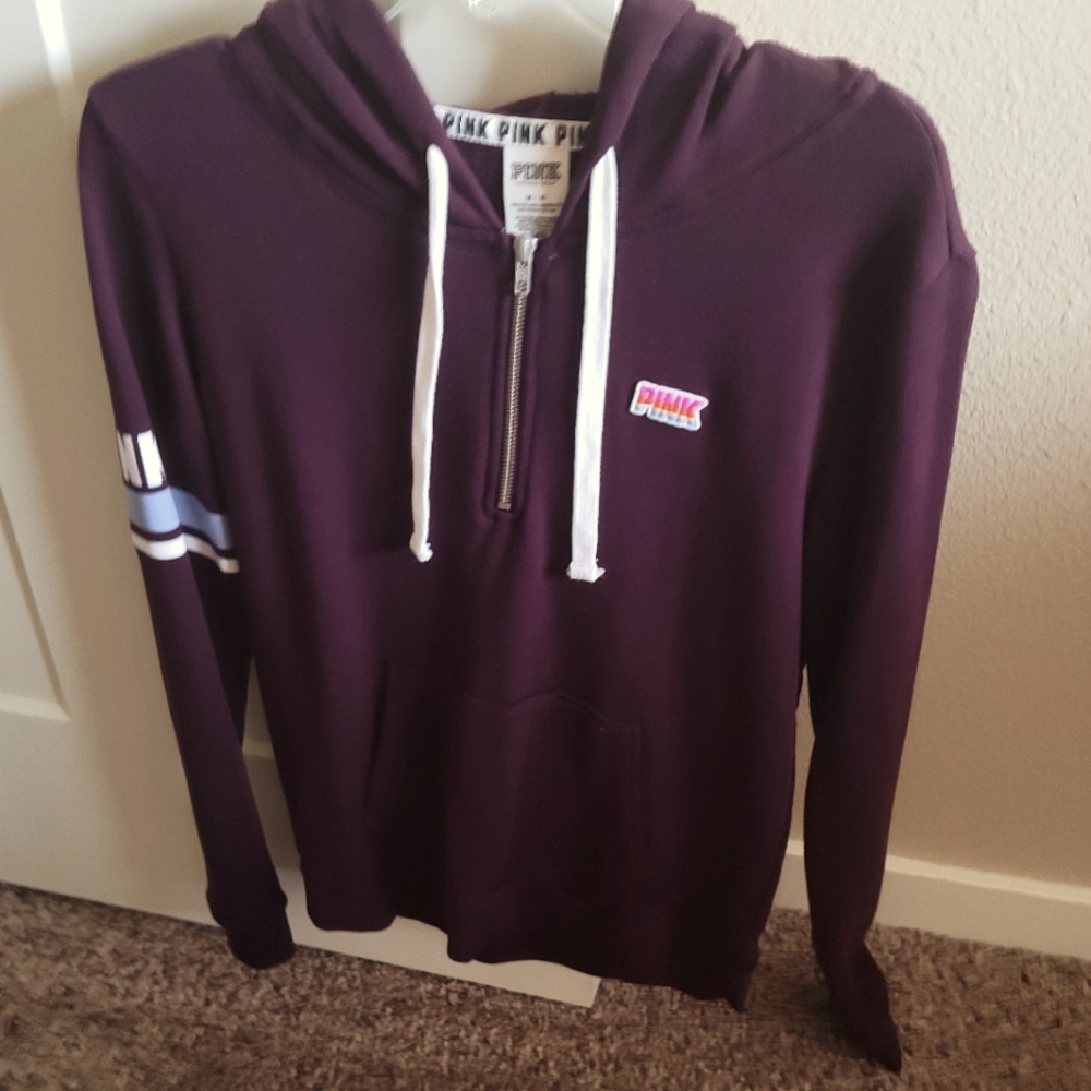 VS PINK Quarter zip hoodie medium